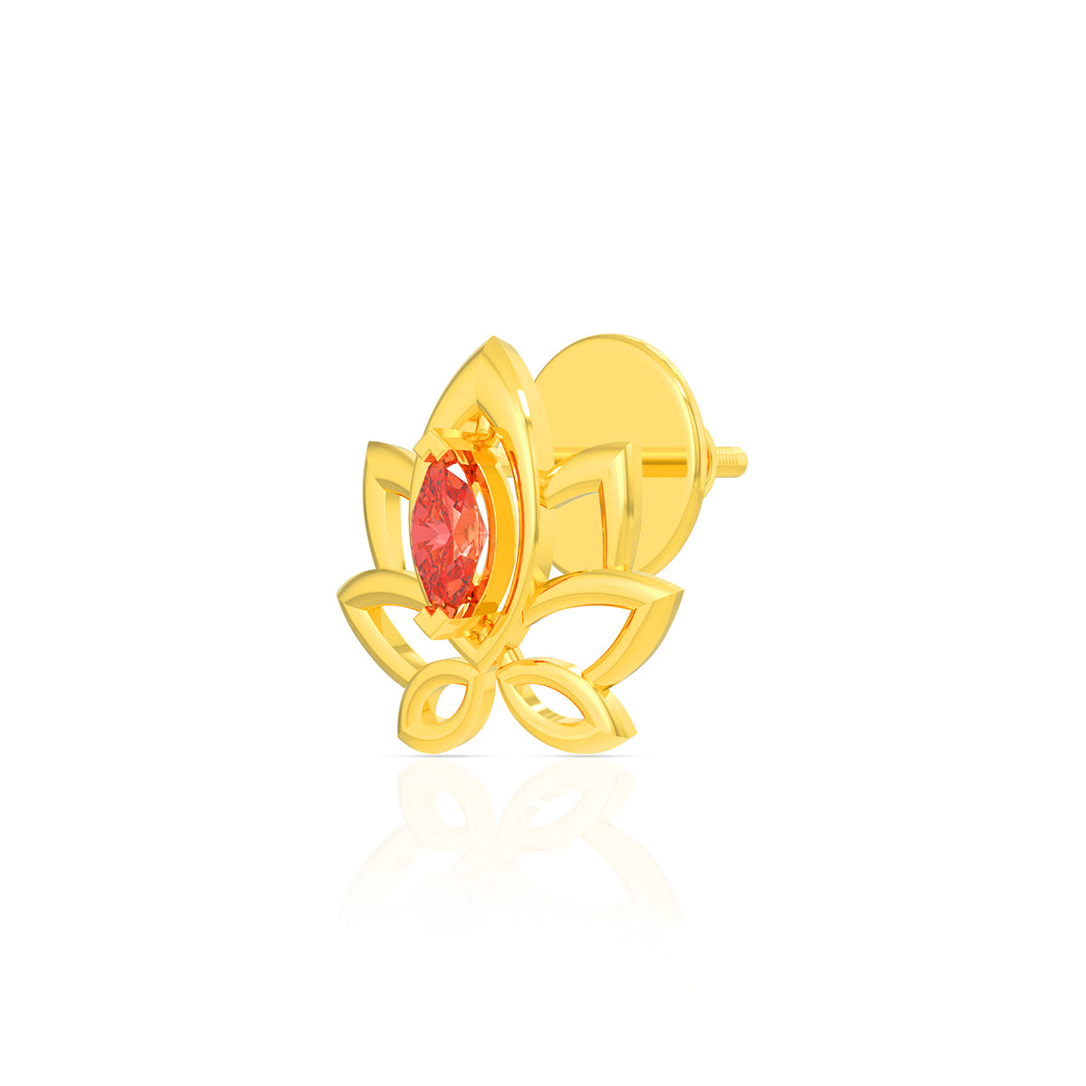 Lotus Elegance Gold Studs 18K