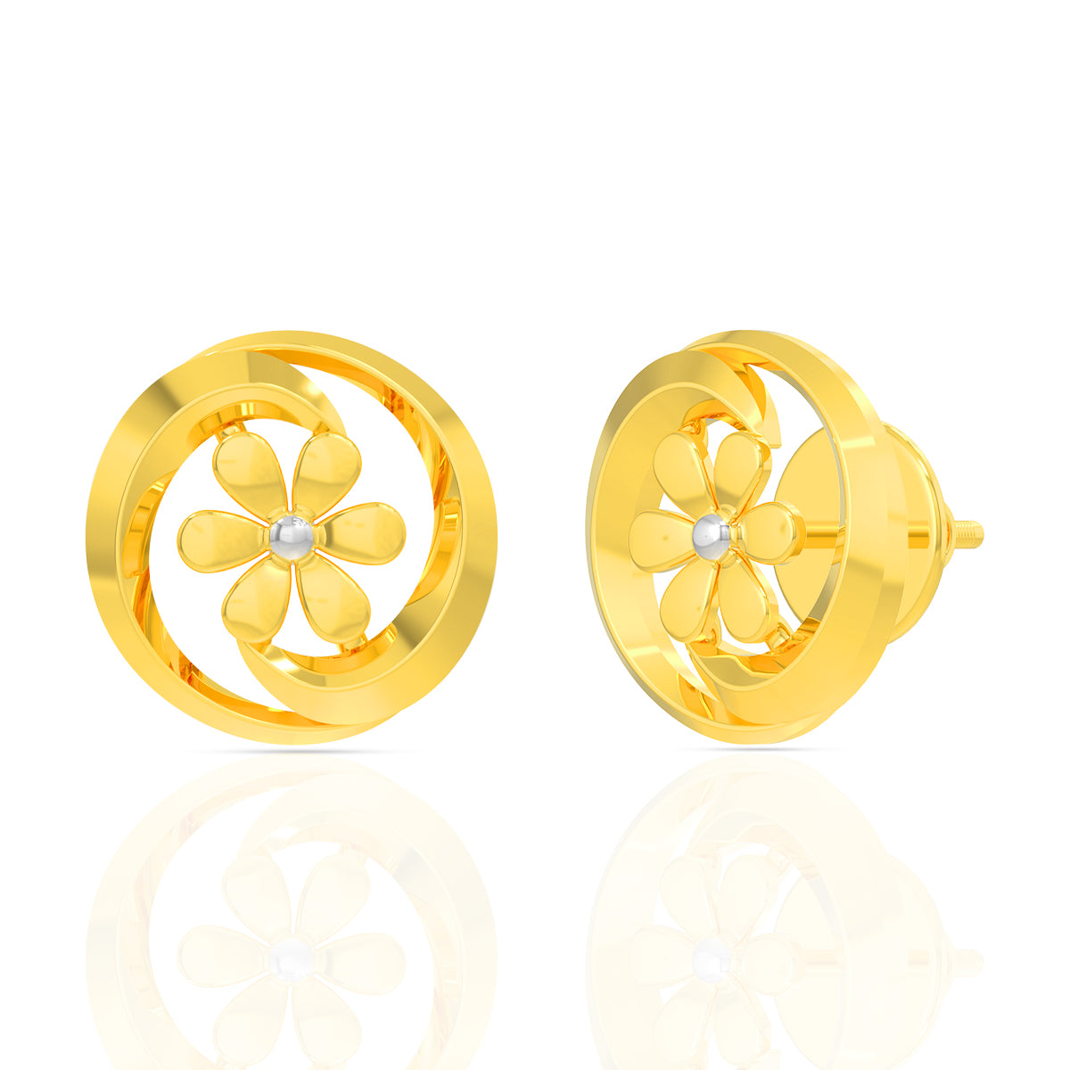 Marvel Flora Charm Gold Studs 22K