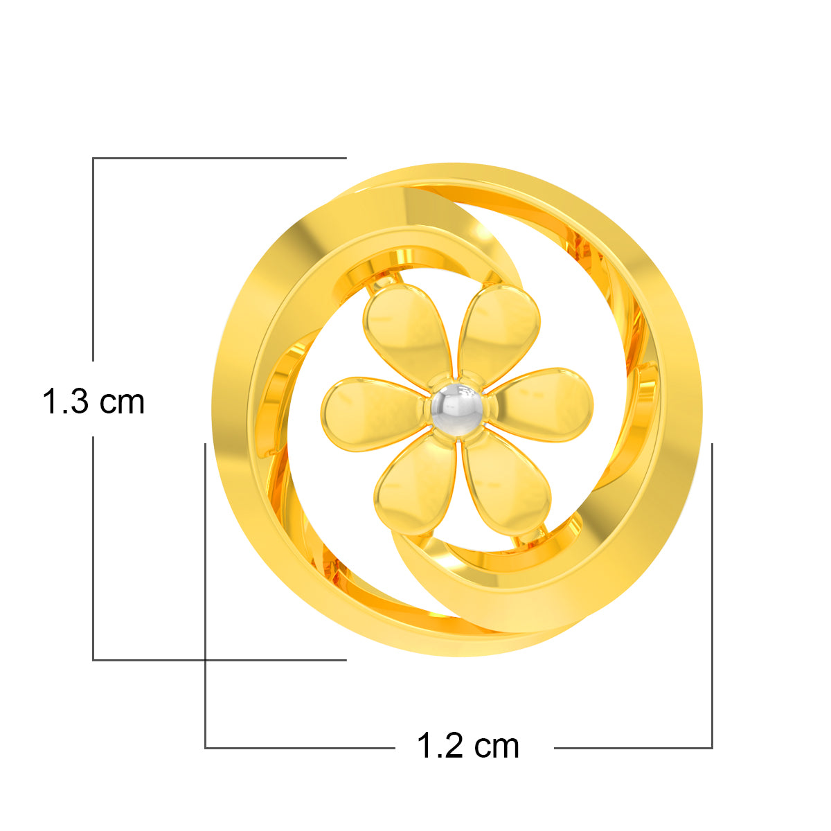 Marvel Flora Charm Gold Studs 22K