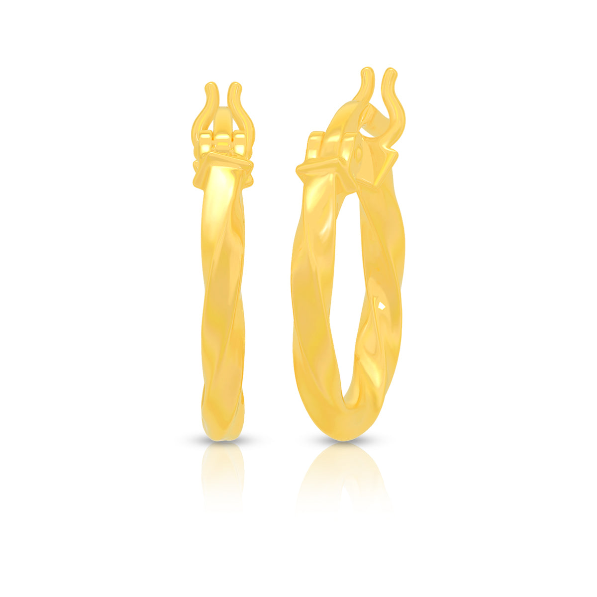 Magnetic Swirl 22K Gold Hoops