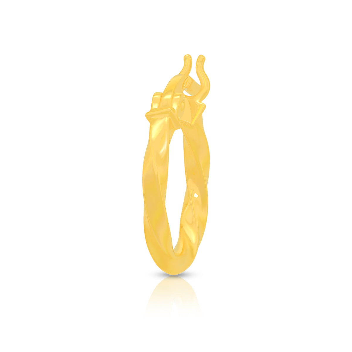 Magnetic Swirl 22K Gold Hoops