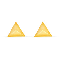 Modest Trigonal Glow Gold Studs