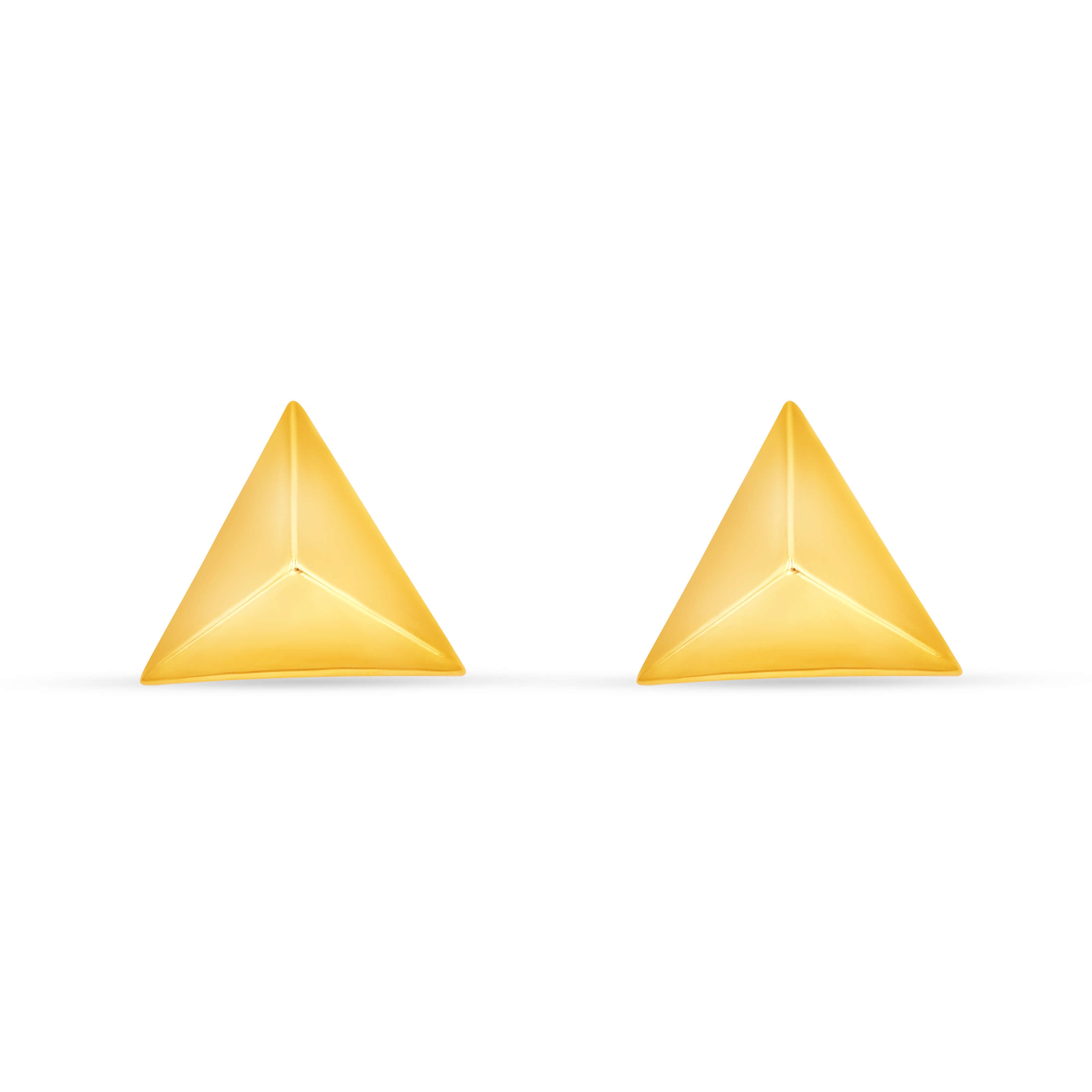 Modest Trigonal Glow Gold Studs