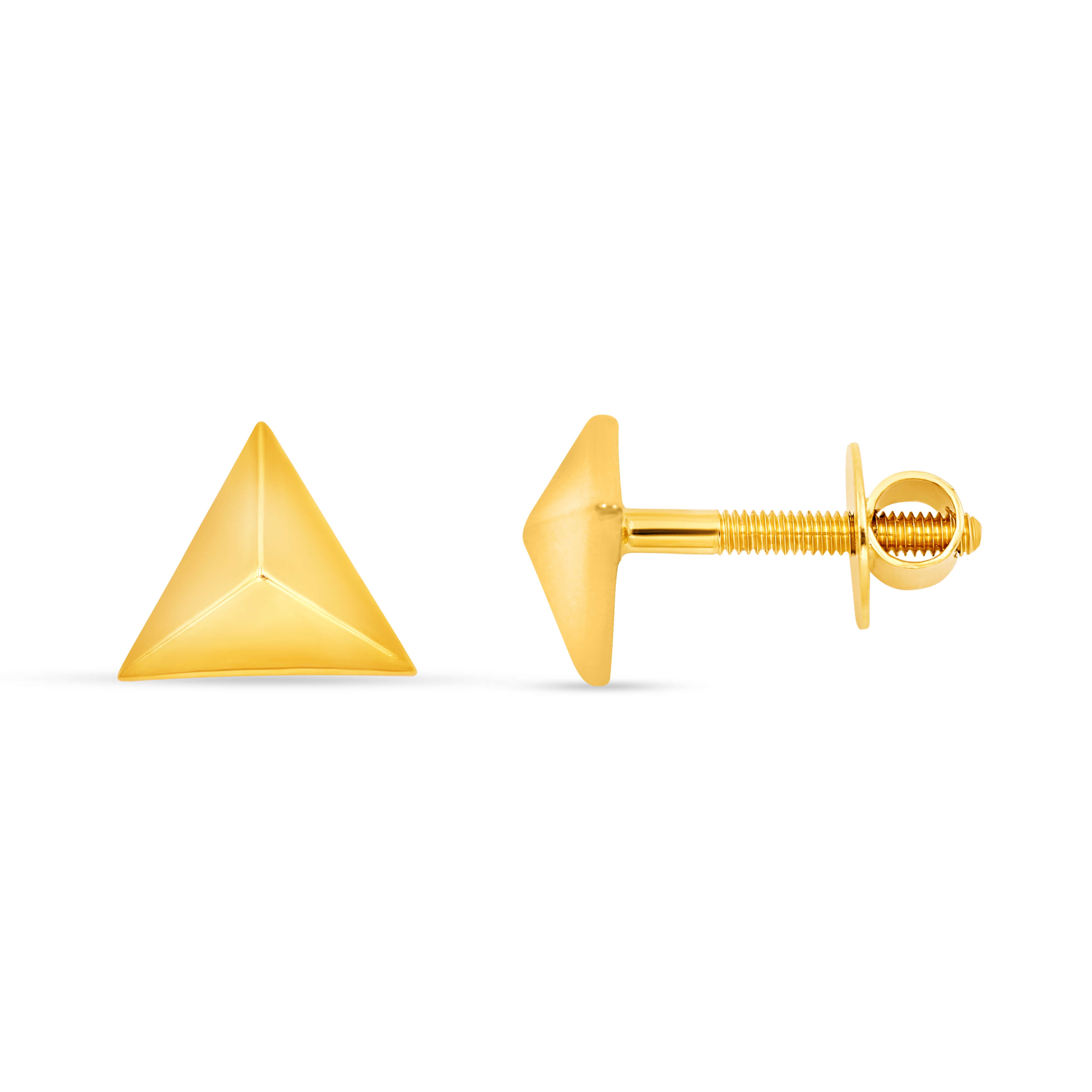 Modest Trigonal Glow Gold Studs