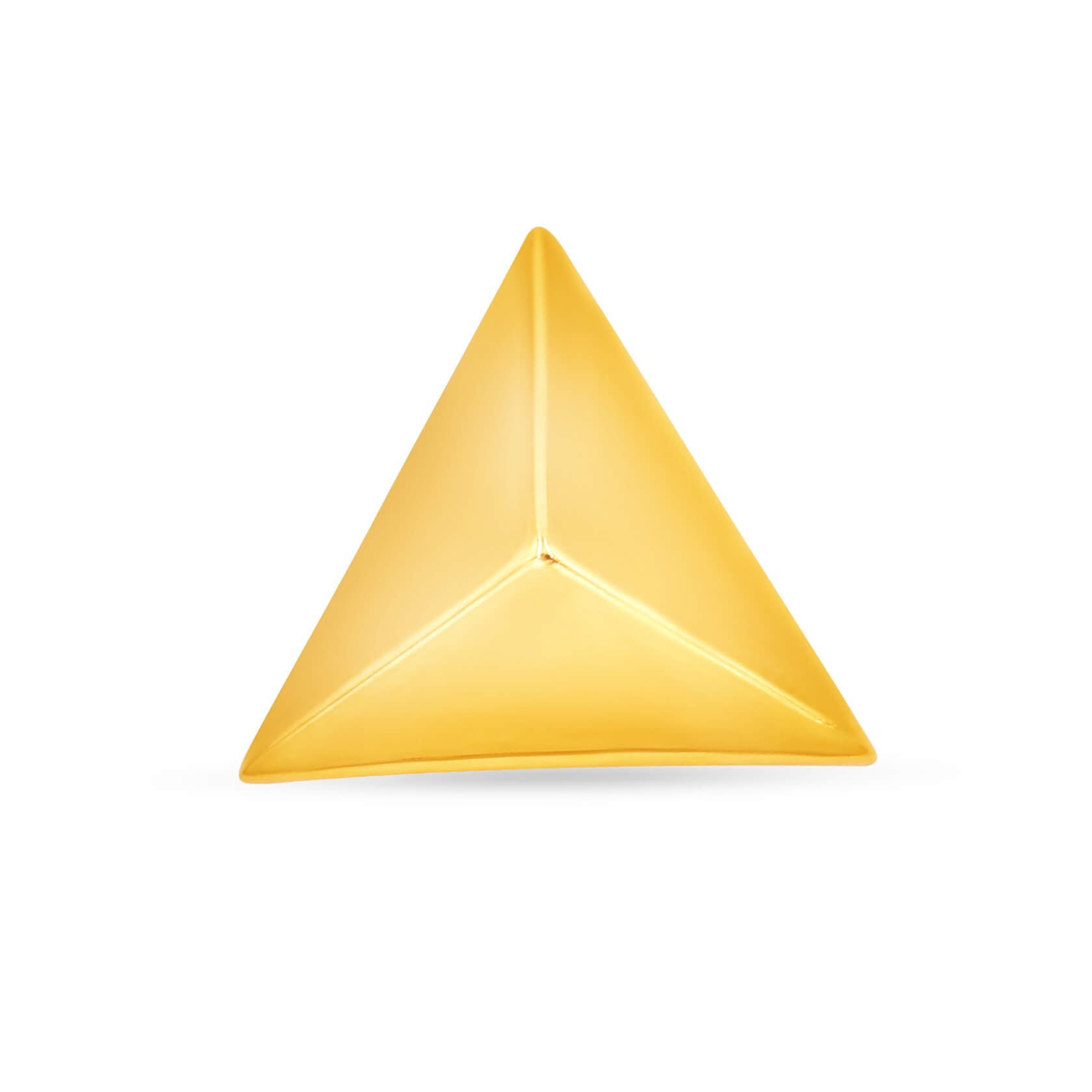 Modest Trigonal Glow Gold Studs