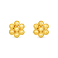 Glistening Full Bloom Glow 18K Gold Studs