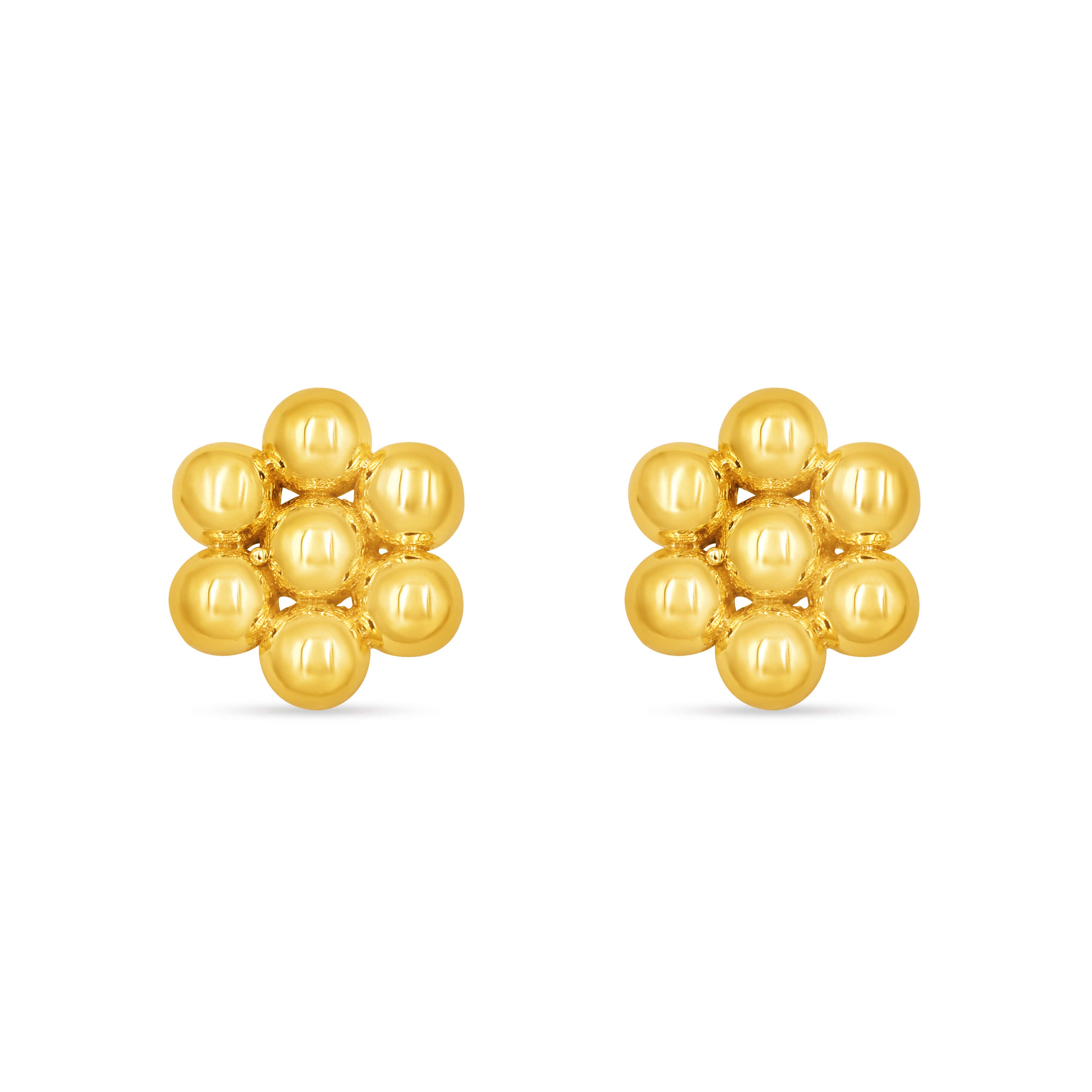 Glistening Full Bloom Glow 18K Gold Studs