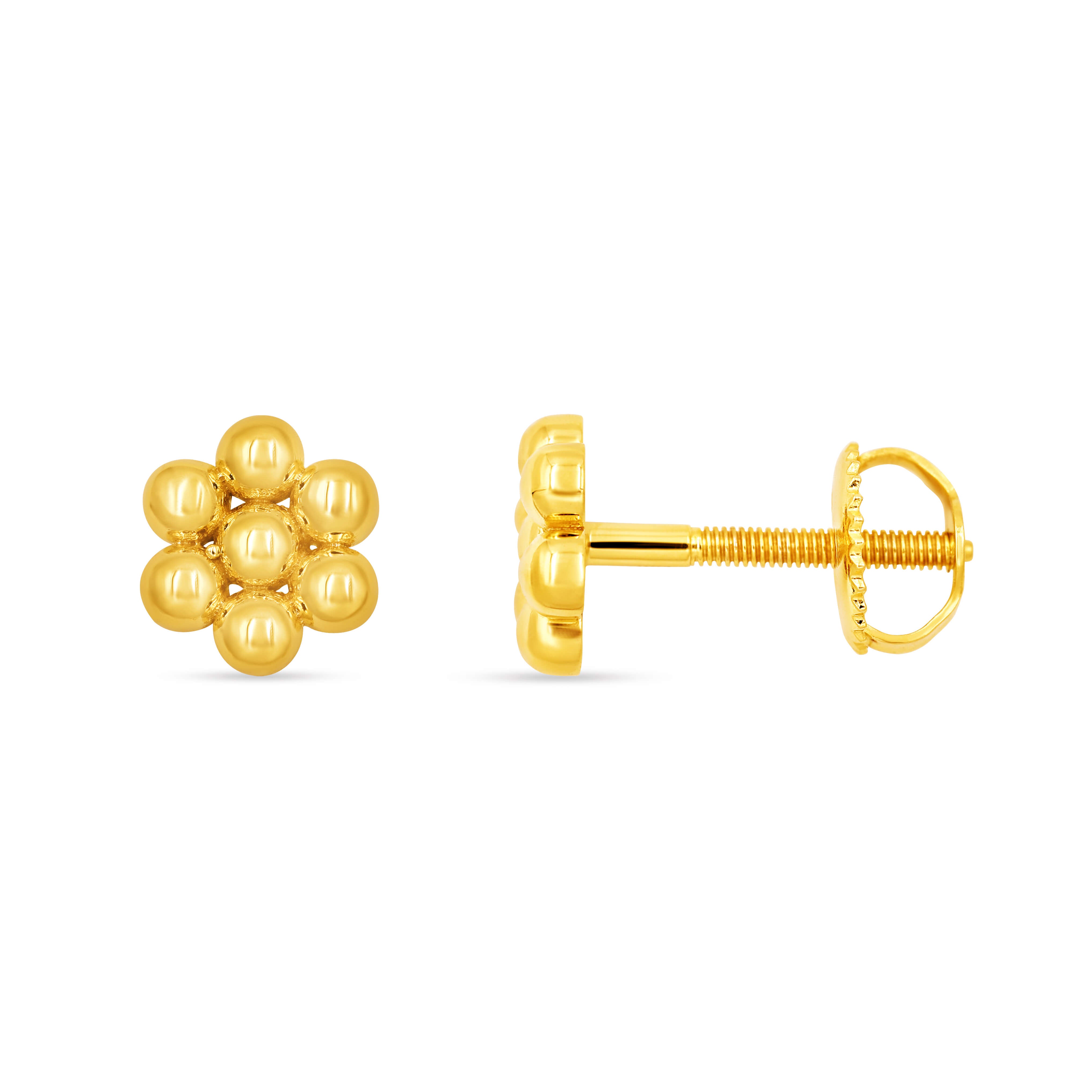 Glistening Full Bloom Glow 18K Gold Studs