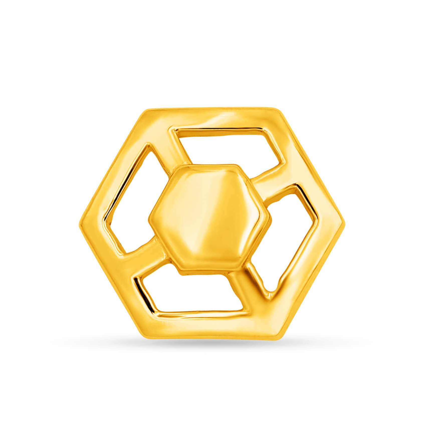 Bold Hexa Glory 14K Gold Studs