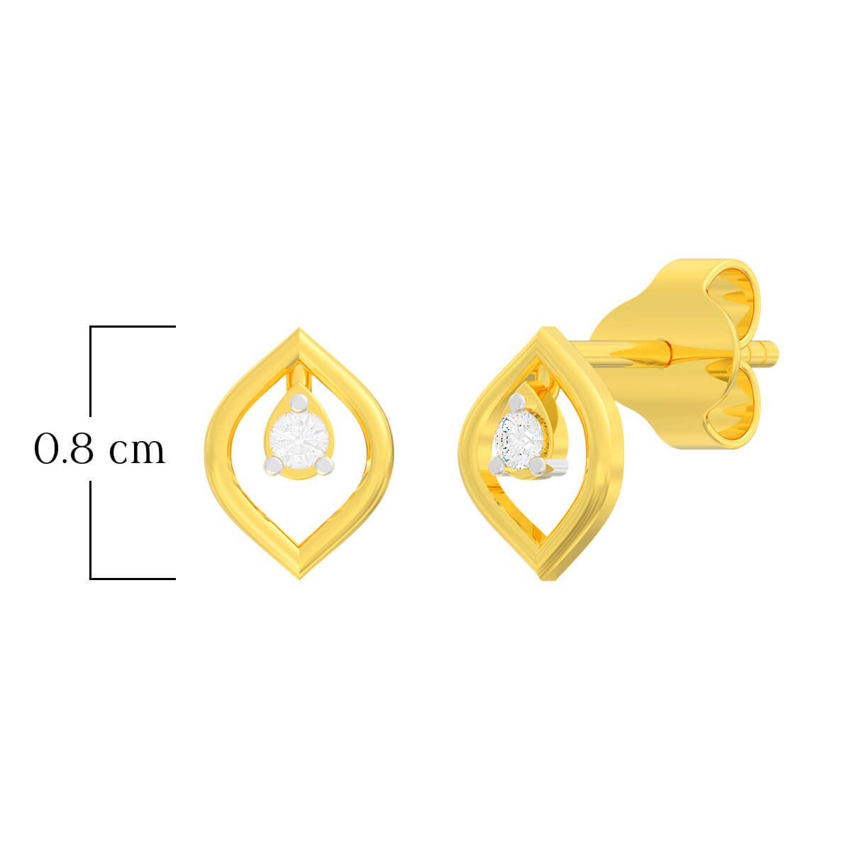Nova Glaze Gold Studs