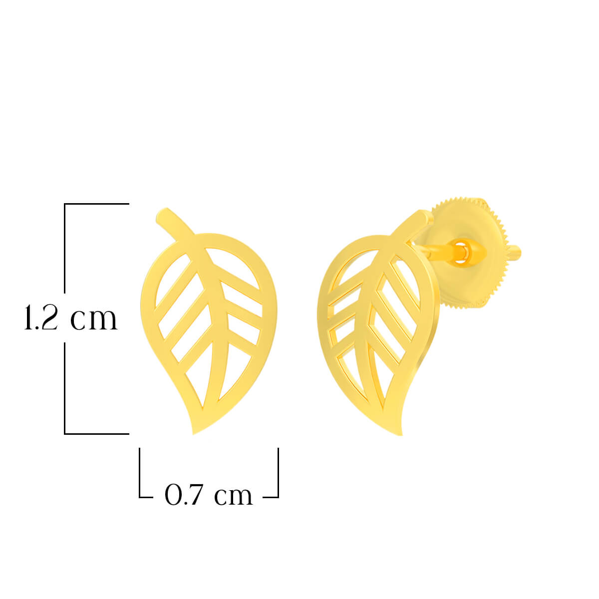 Lumi Glow 22K Leafy Gold Studs
