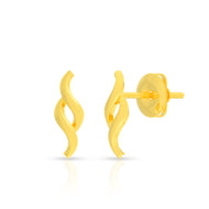 Novel Twirl 22K Gold Studs