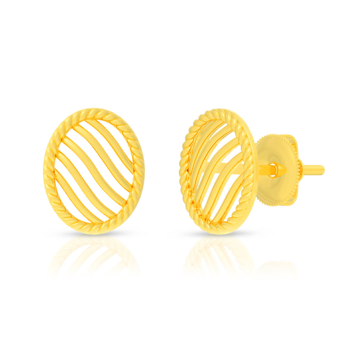 Glorious Gleaming Orb 22K Gold Studs