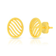 Glorious Gleaming Orb 22K Gold Studs