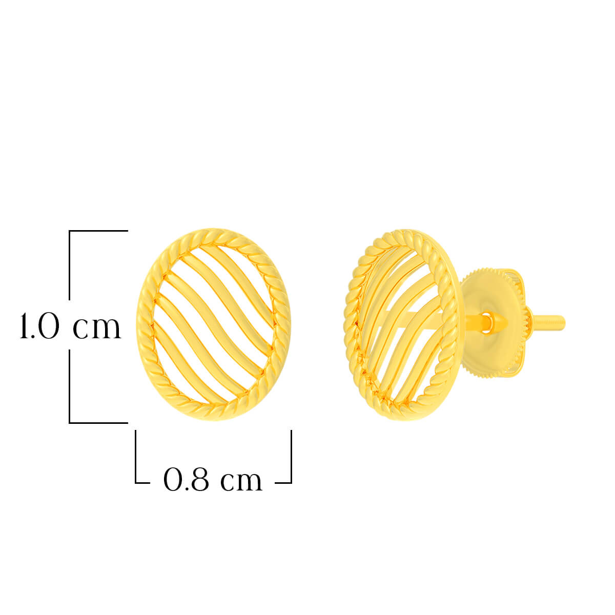 Glorious Gleaming Orb 22K Gold Studs