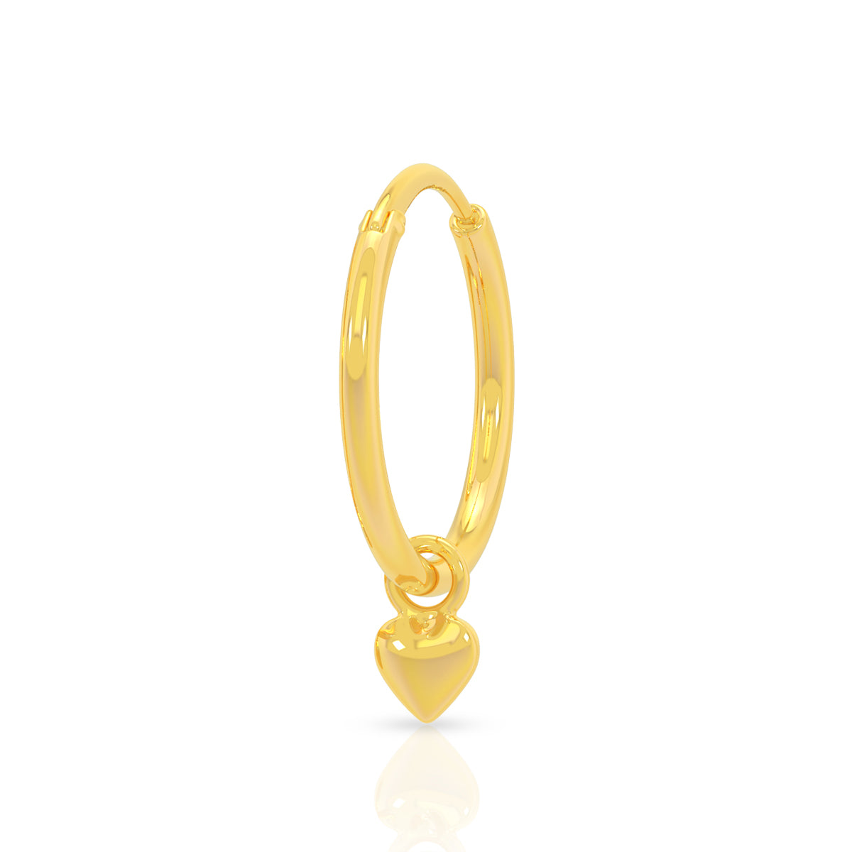 Blushing Hearts 22K Gold Hoops