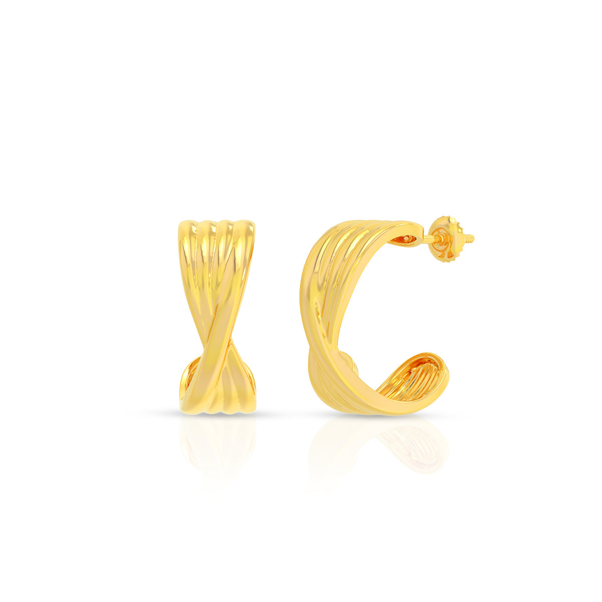Sassy Shine 22K Gold Hoops