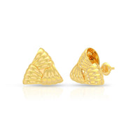 Illuminating Swirl 22K Gold Studs
