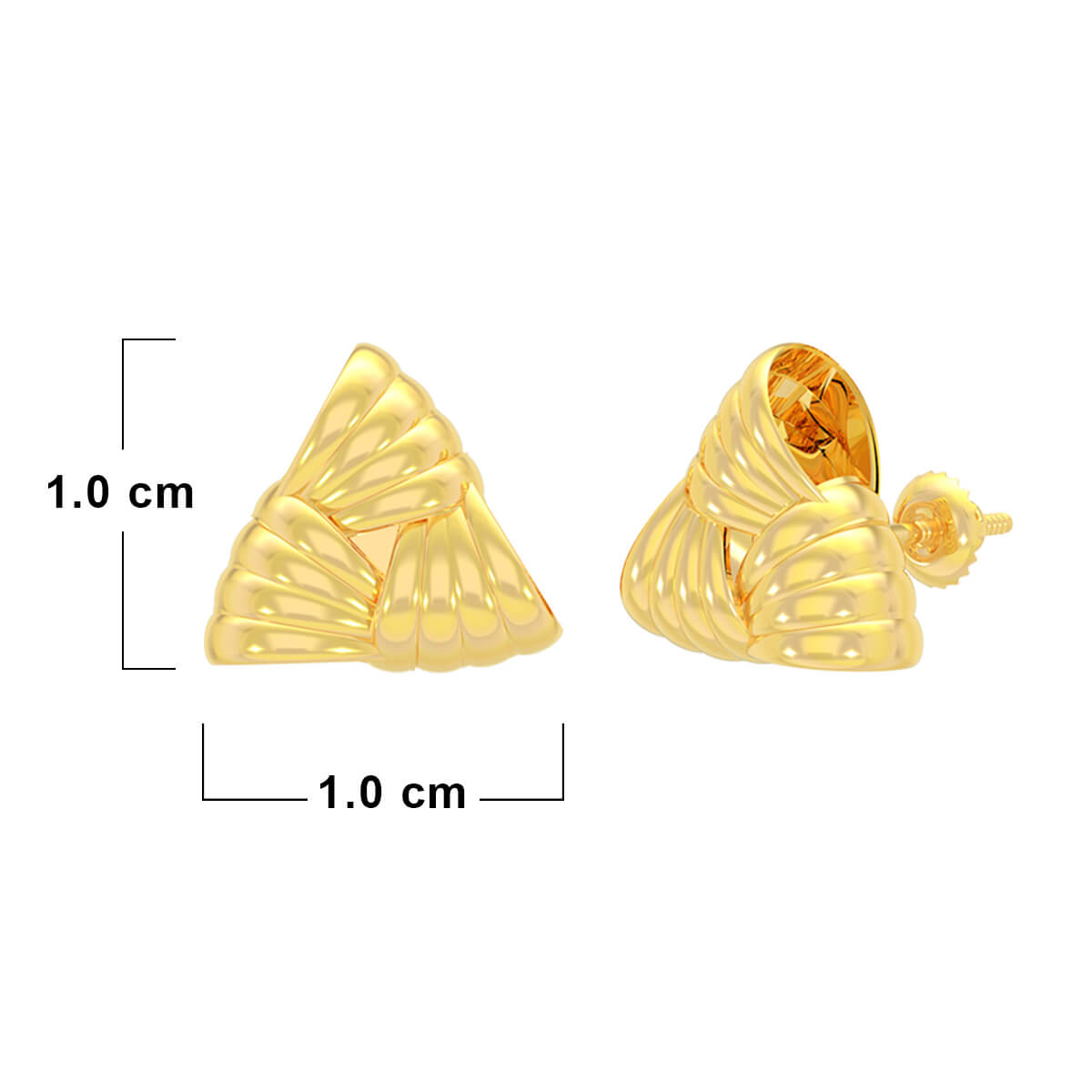 Illuminating Swirl 22K Gold Studs
