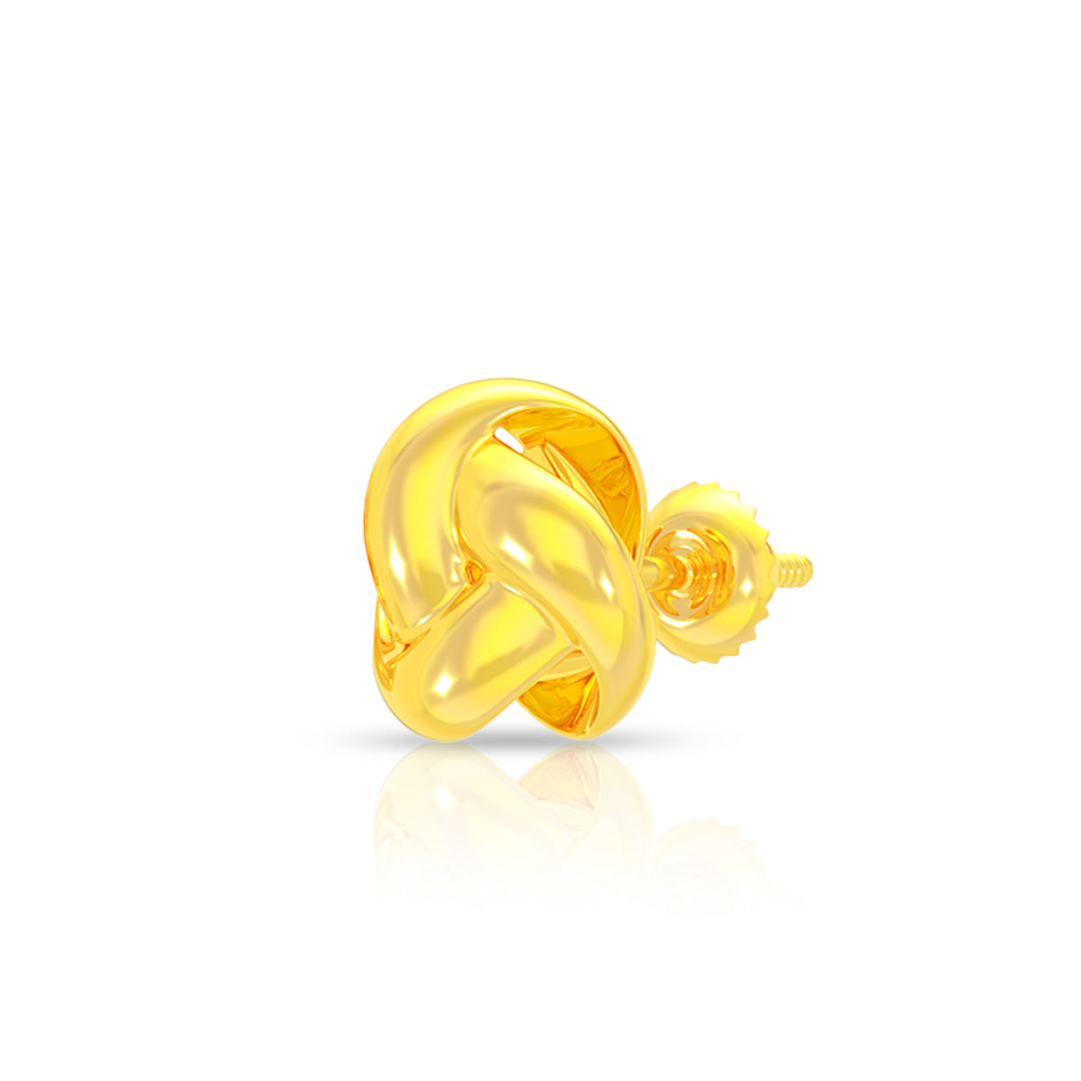 Floral Petal Curve 14K Gold Studs