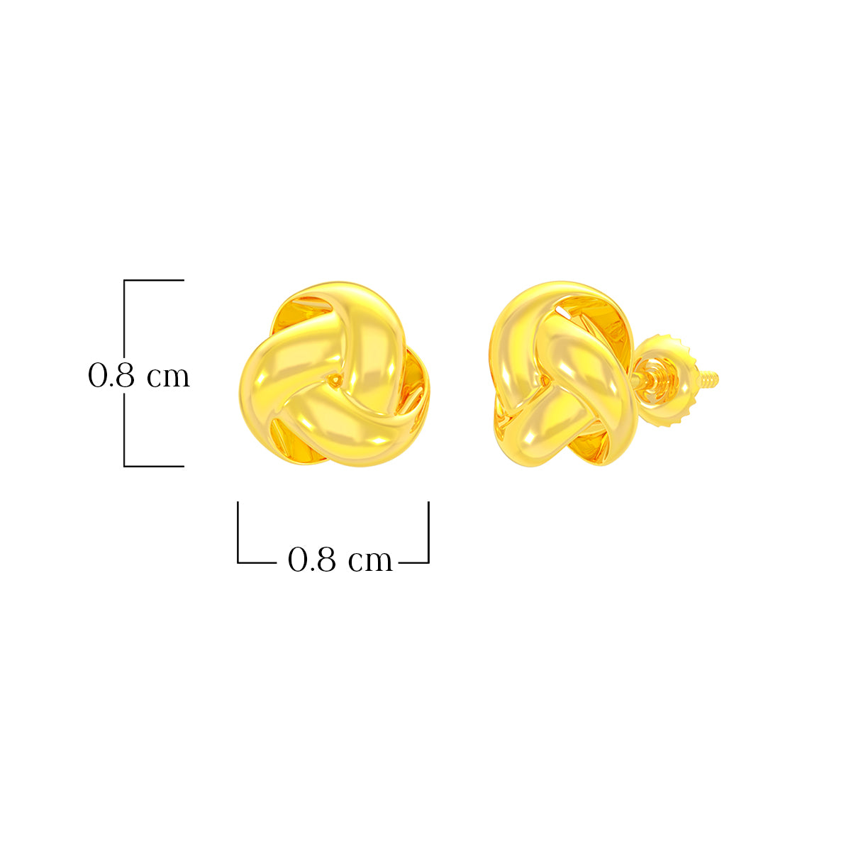 Floral Petal Curve 14K Gold Studs