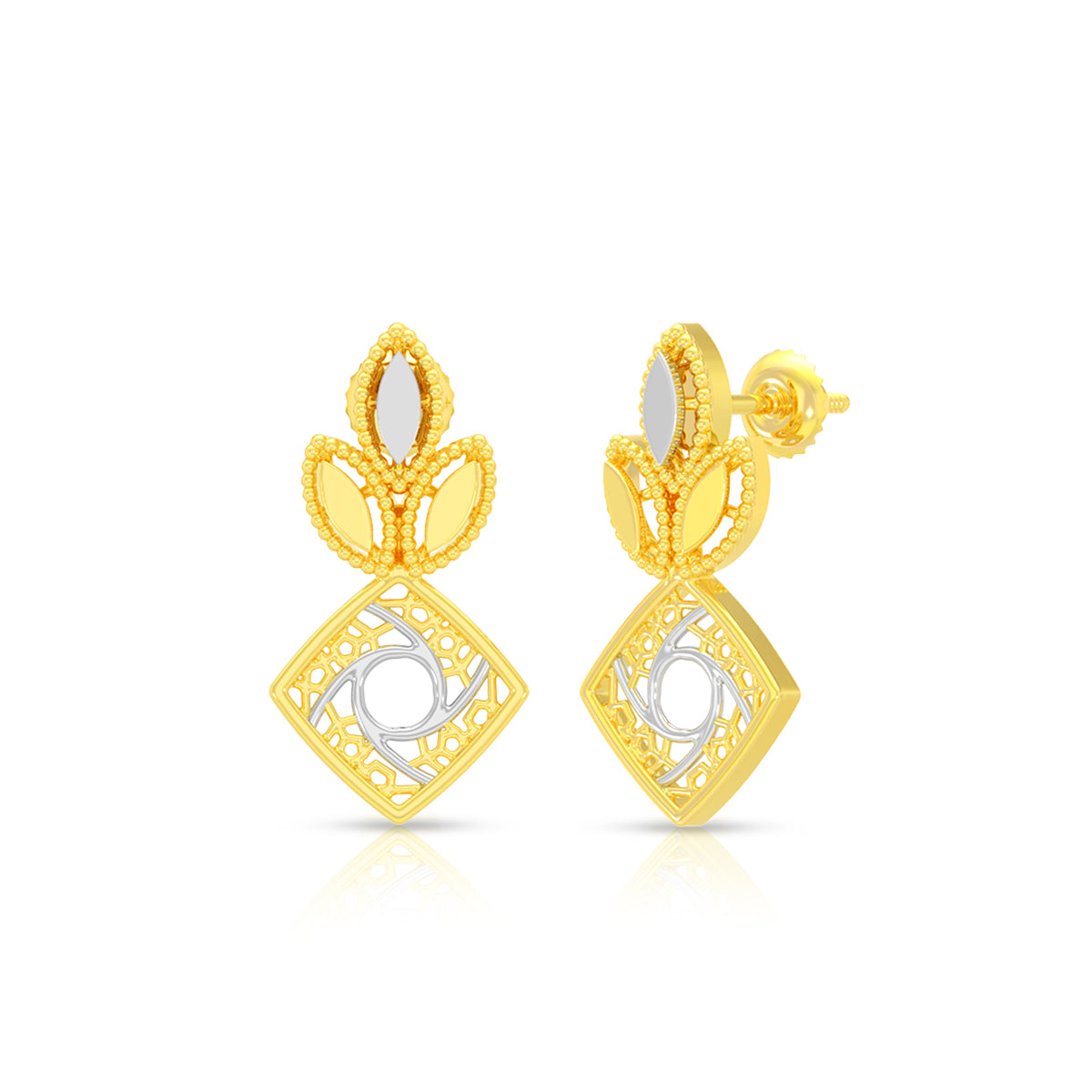 Alluring Shine 22K Gold Studs