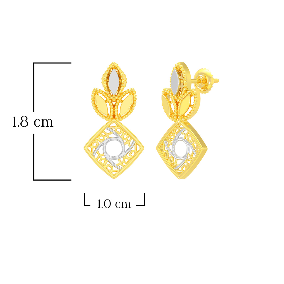 Alluring Shine 22K Gold Studs