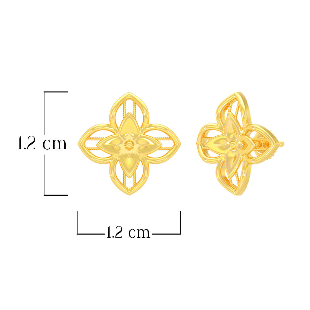 Garden Blossom 18K Gold Studs