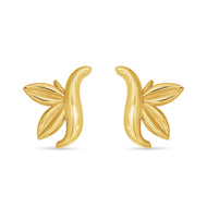 Gleaming Petal 22K Gold Studs