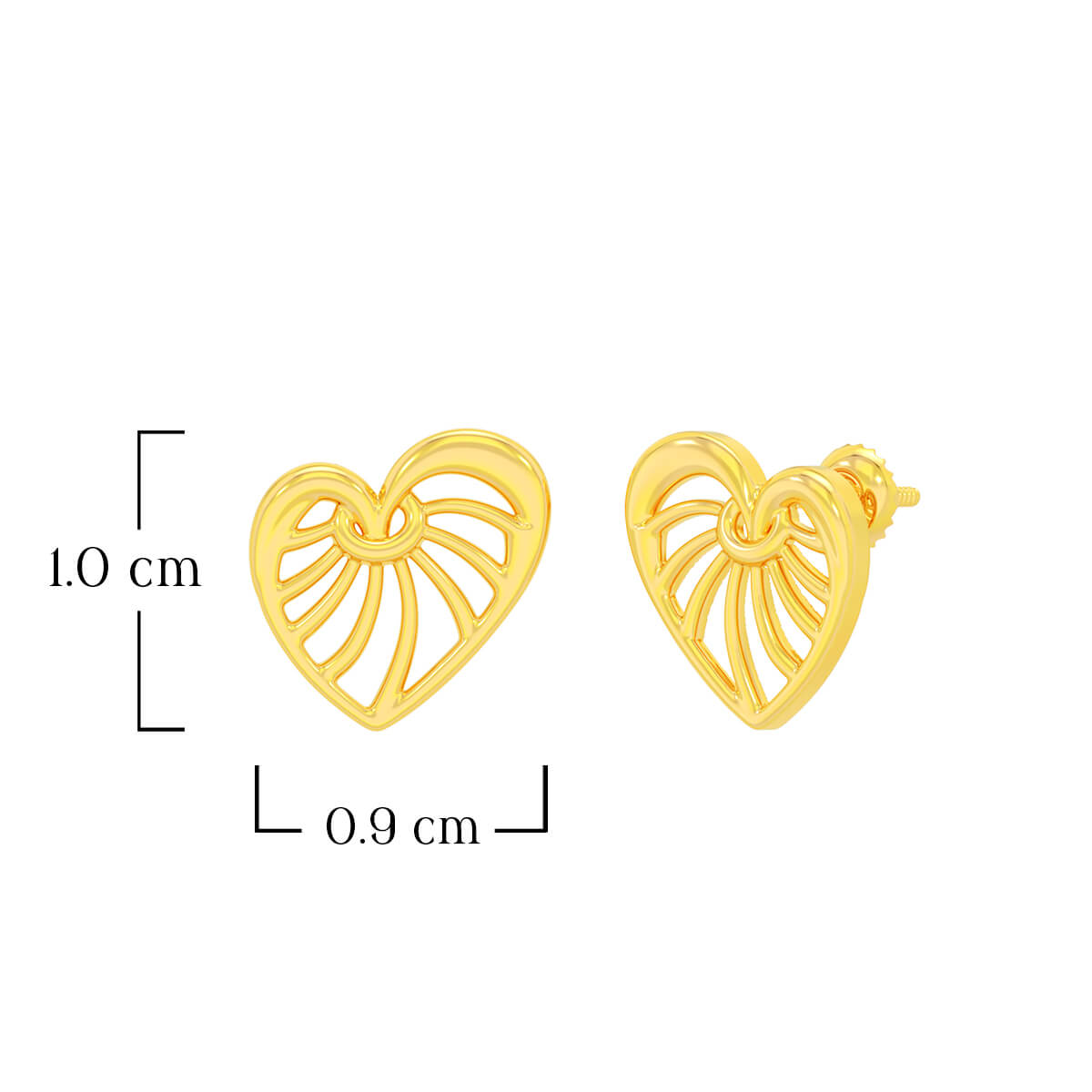 Intertwined Love 22K Gold Studs