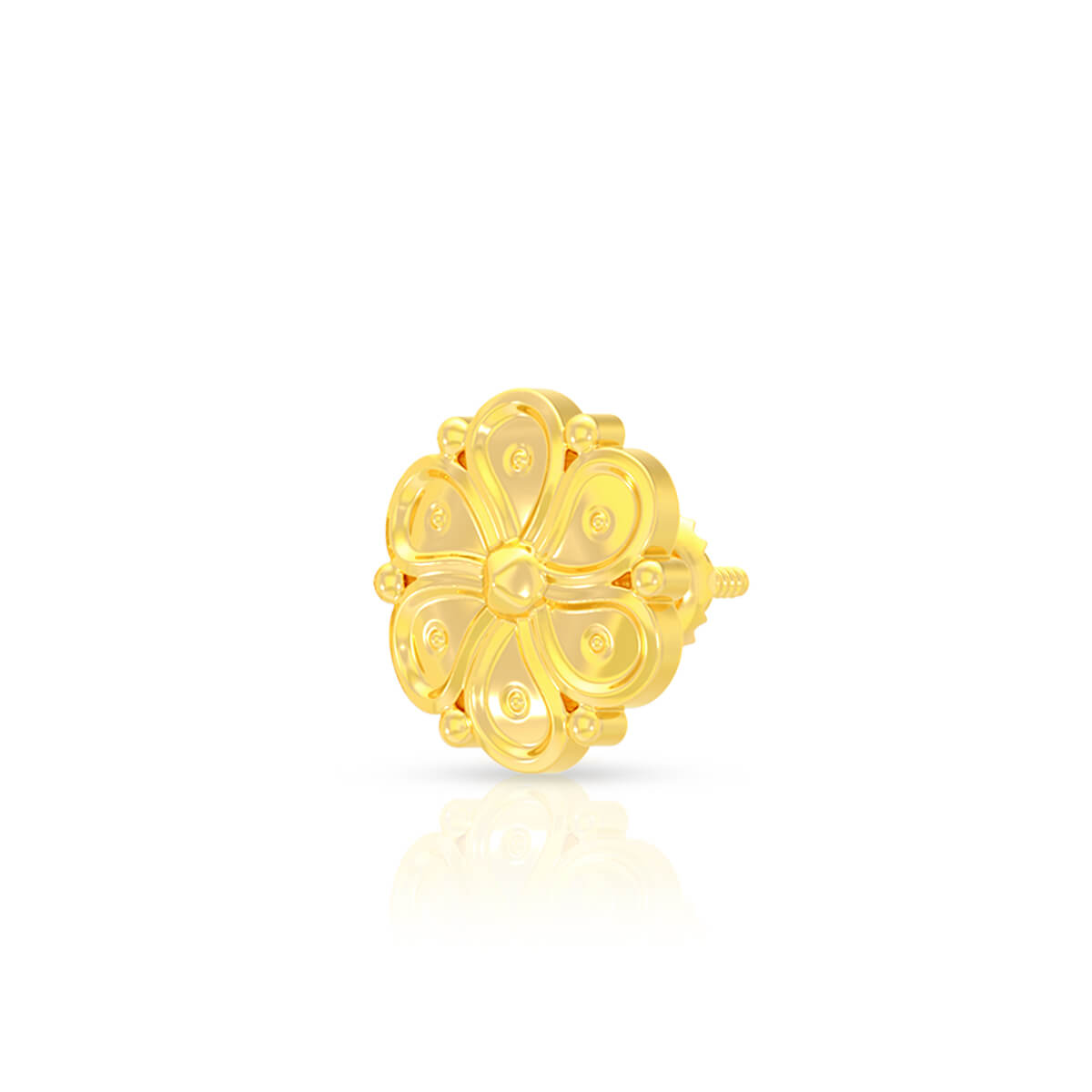 Exquisite Blossom Beam 22K Gold Studs
