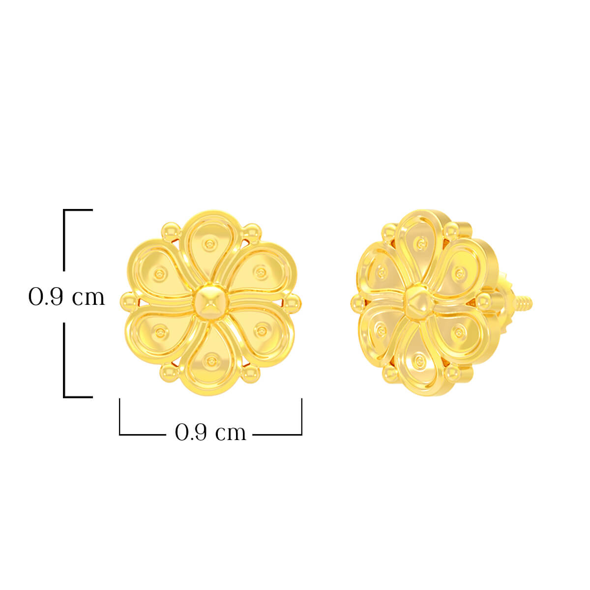 Exquisite Blossom Beam 22K Gold Studs