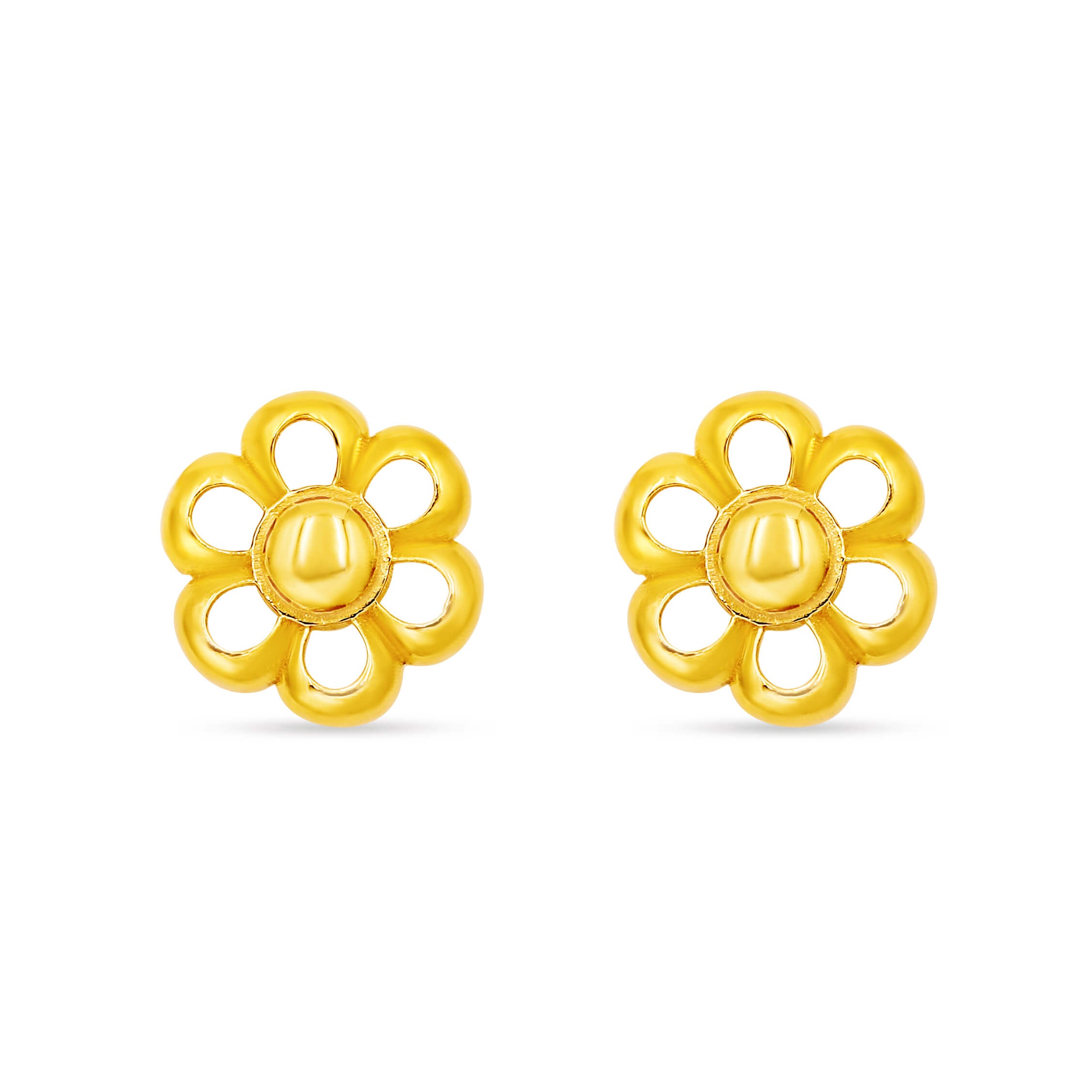 Modest Flora Shine 22K Gold Studs