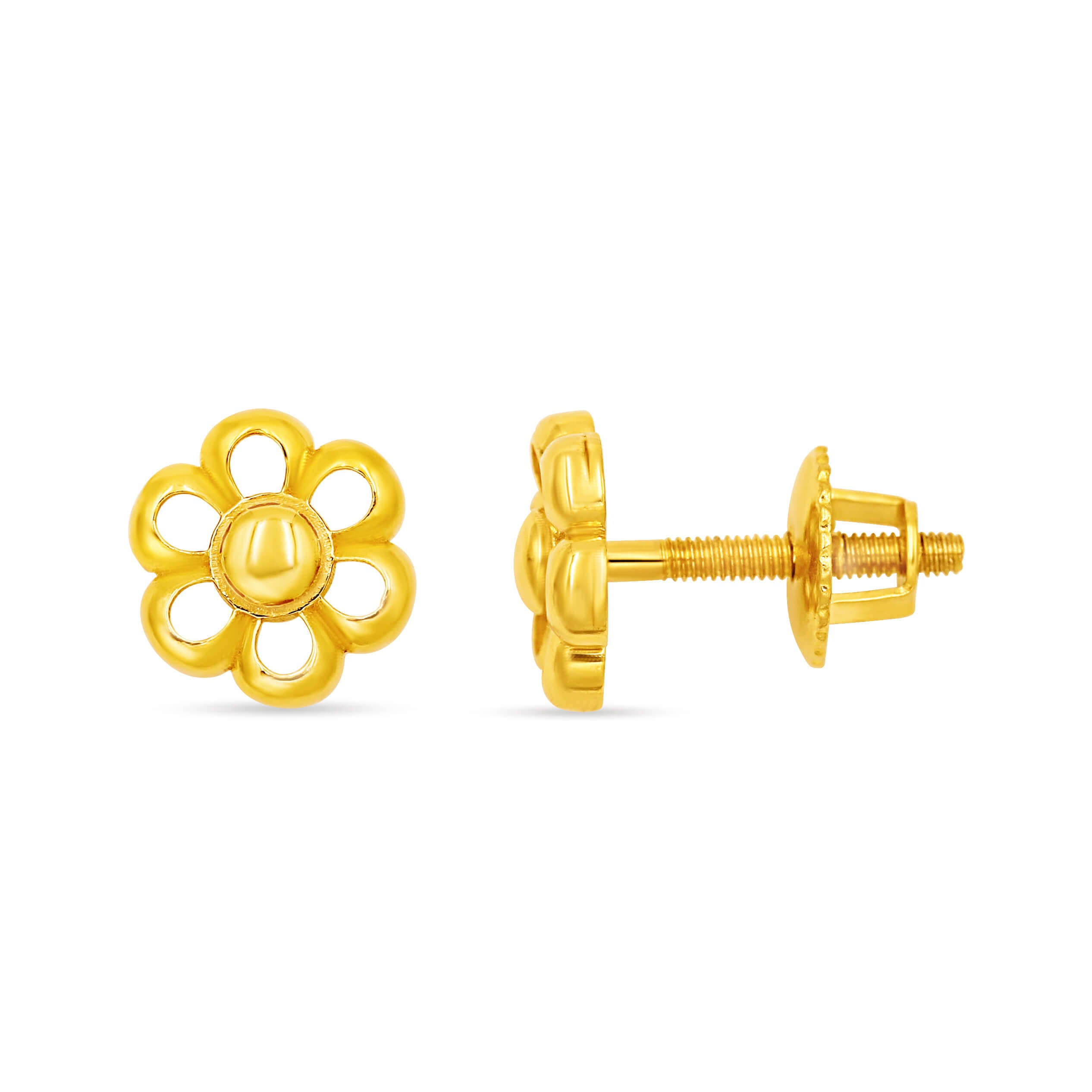 Modest Flora Shine 22K Gold Studs