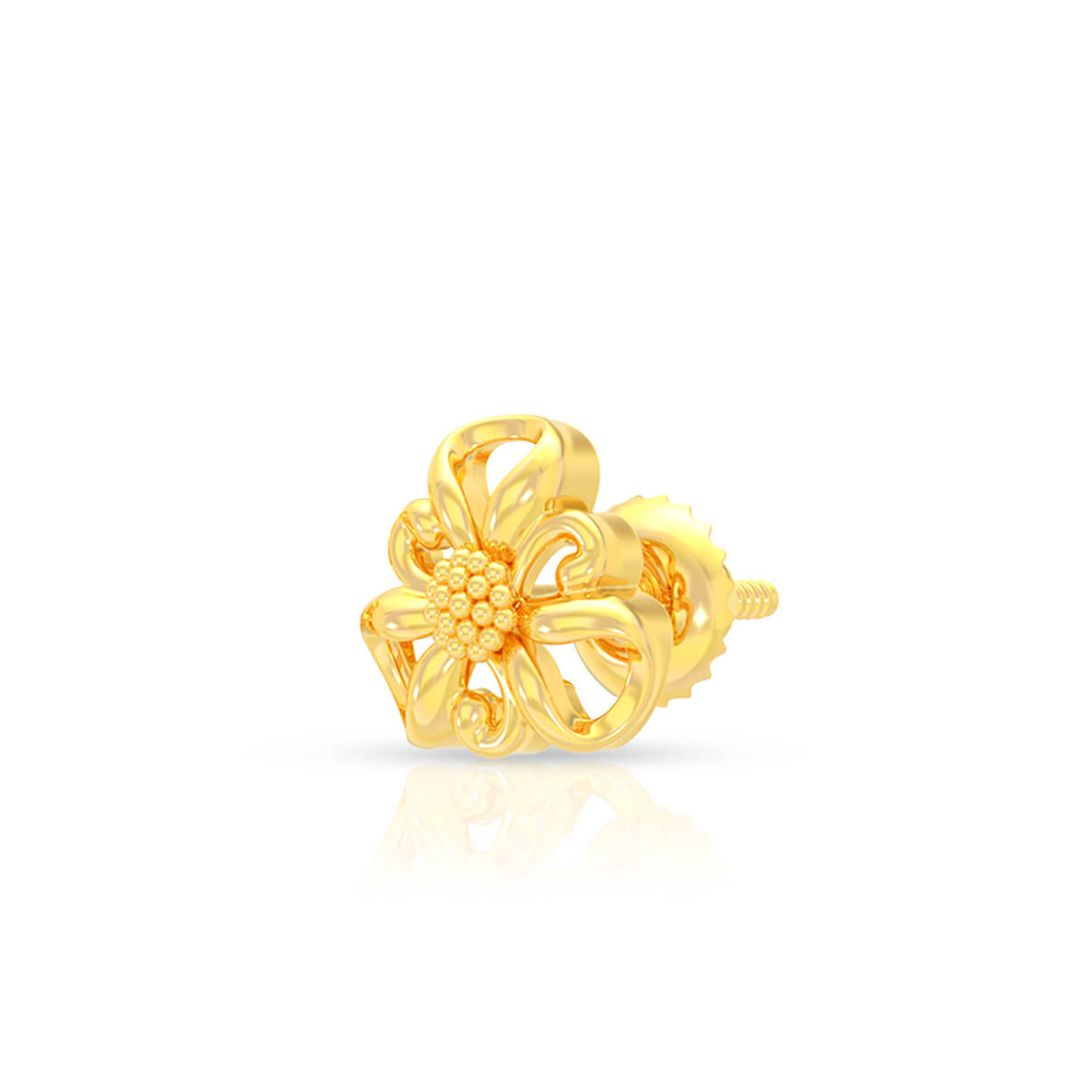 Exclusive Flora Beam 22K Gold Studs