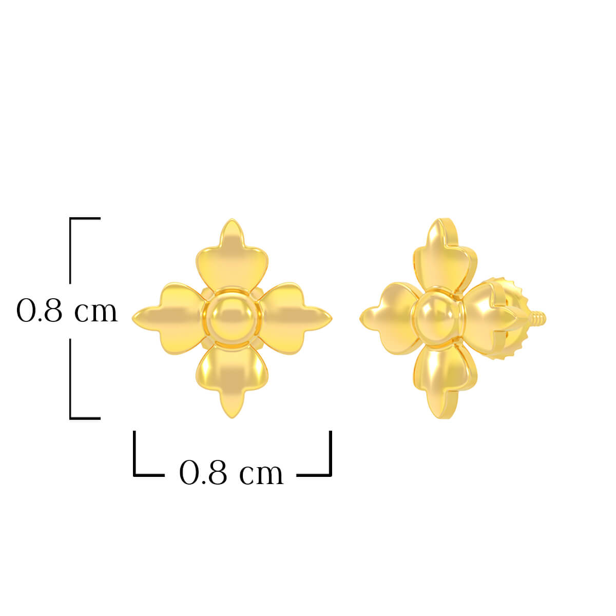 Light Bloom 22K Gold Studs