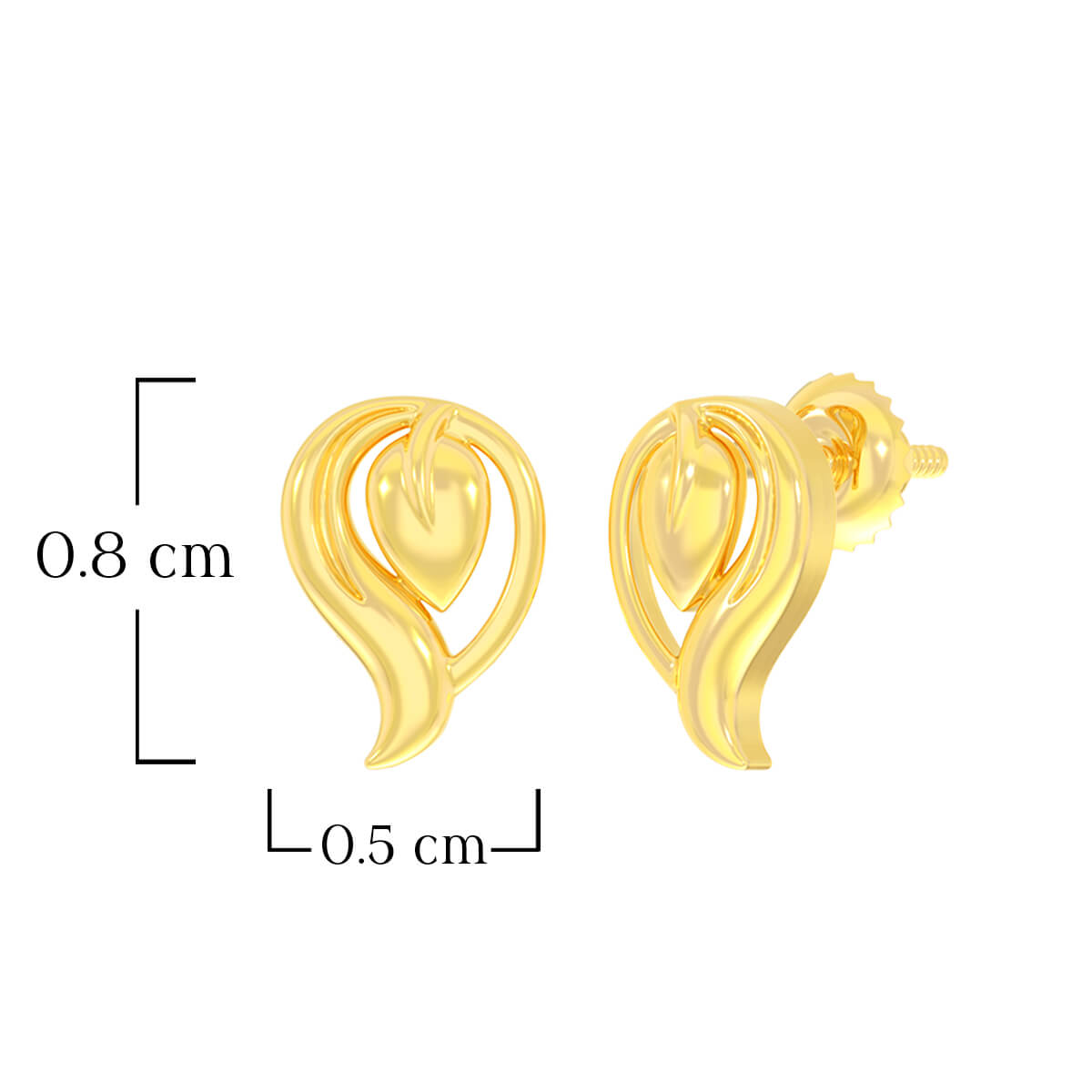 Captivating Sauve 22K Gold Studs