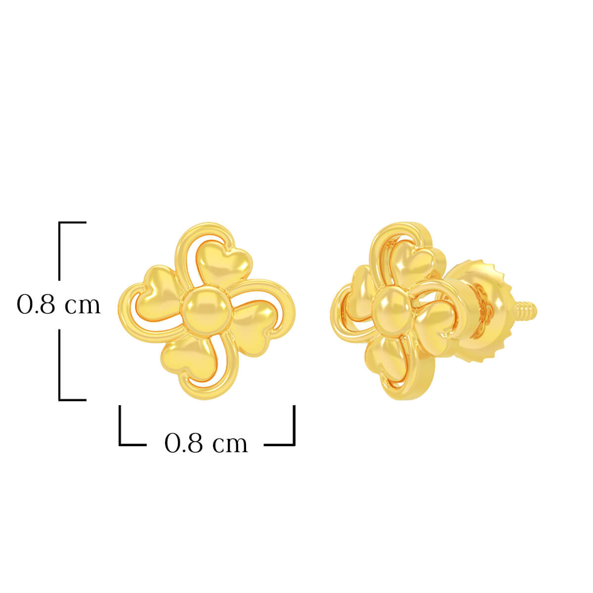 Floral Sauve 22K Gold Studs