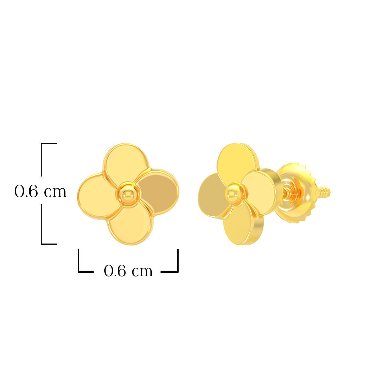 Blossom Beam 22K Gold Studs