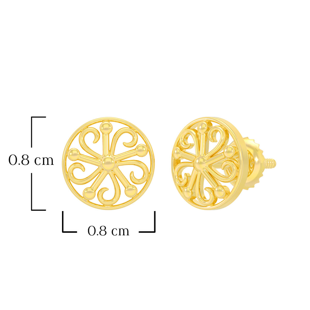 Enciting Enigmatc 22K Gold Studs