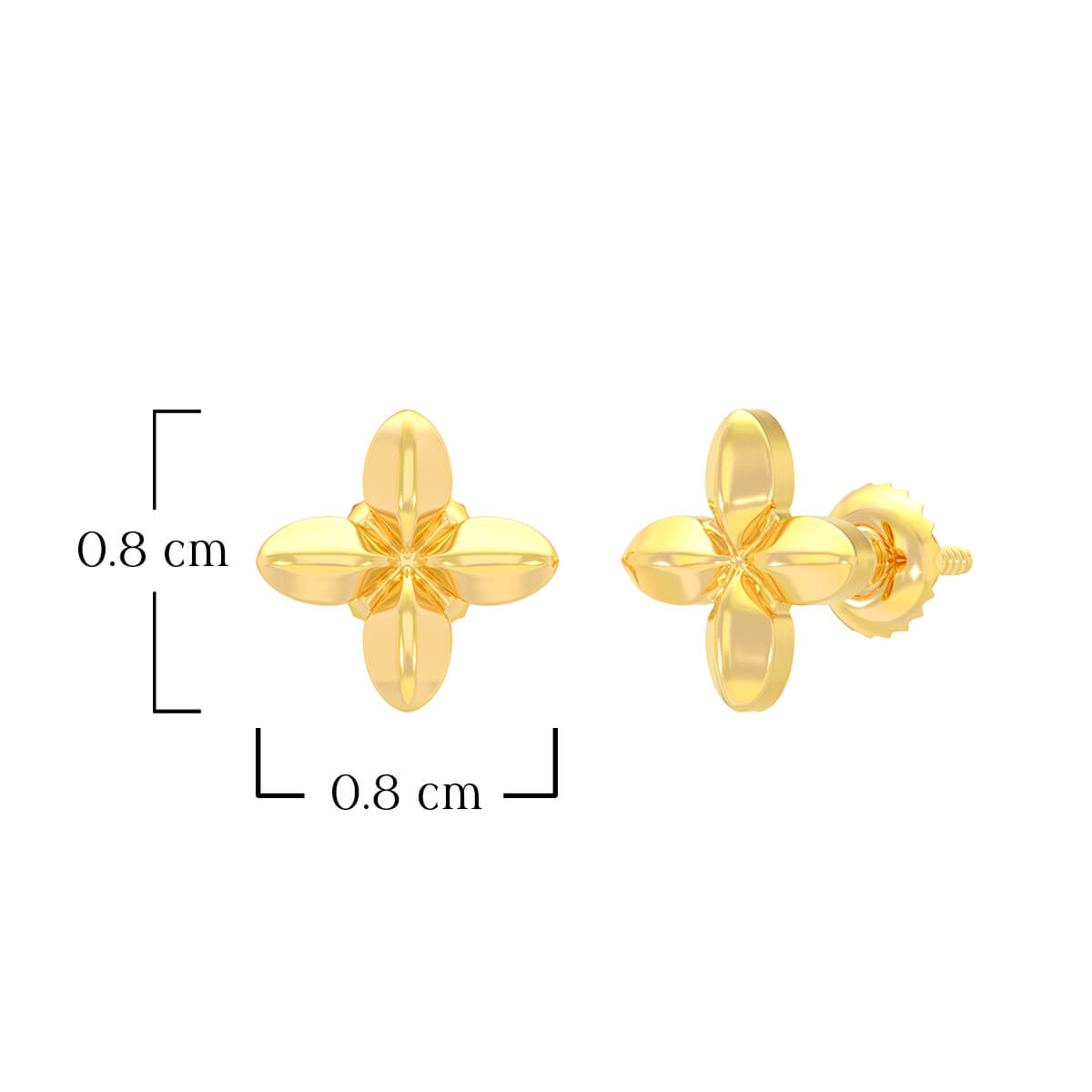 Blooming Beam 22K Gold Studs