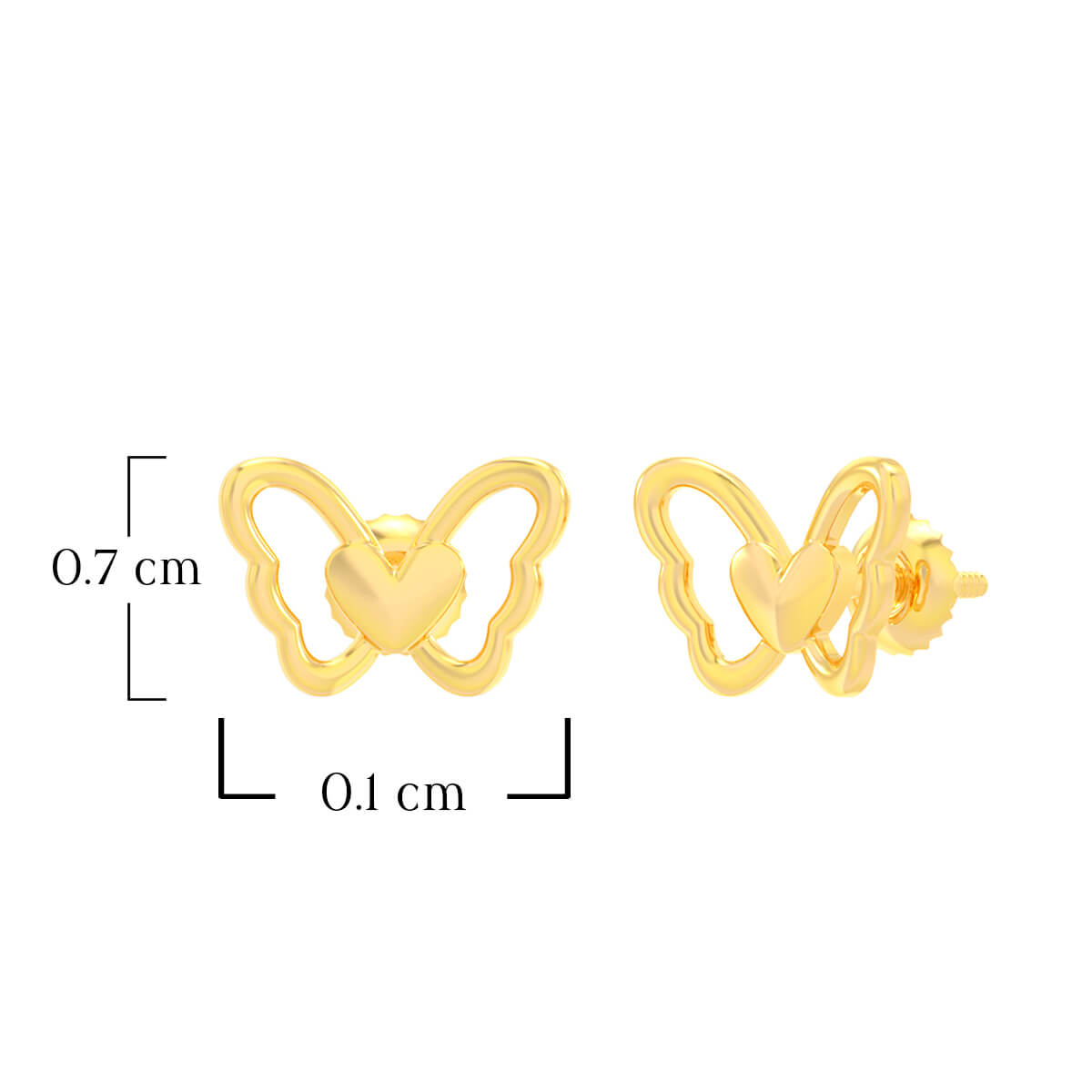 Butterfly Glory 22K Gold Studs
