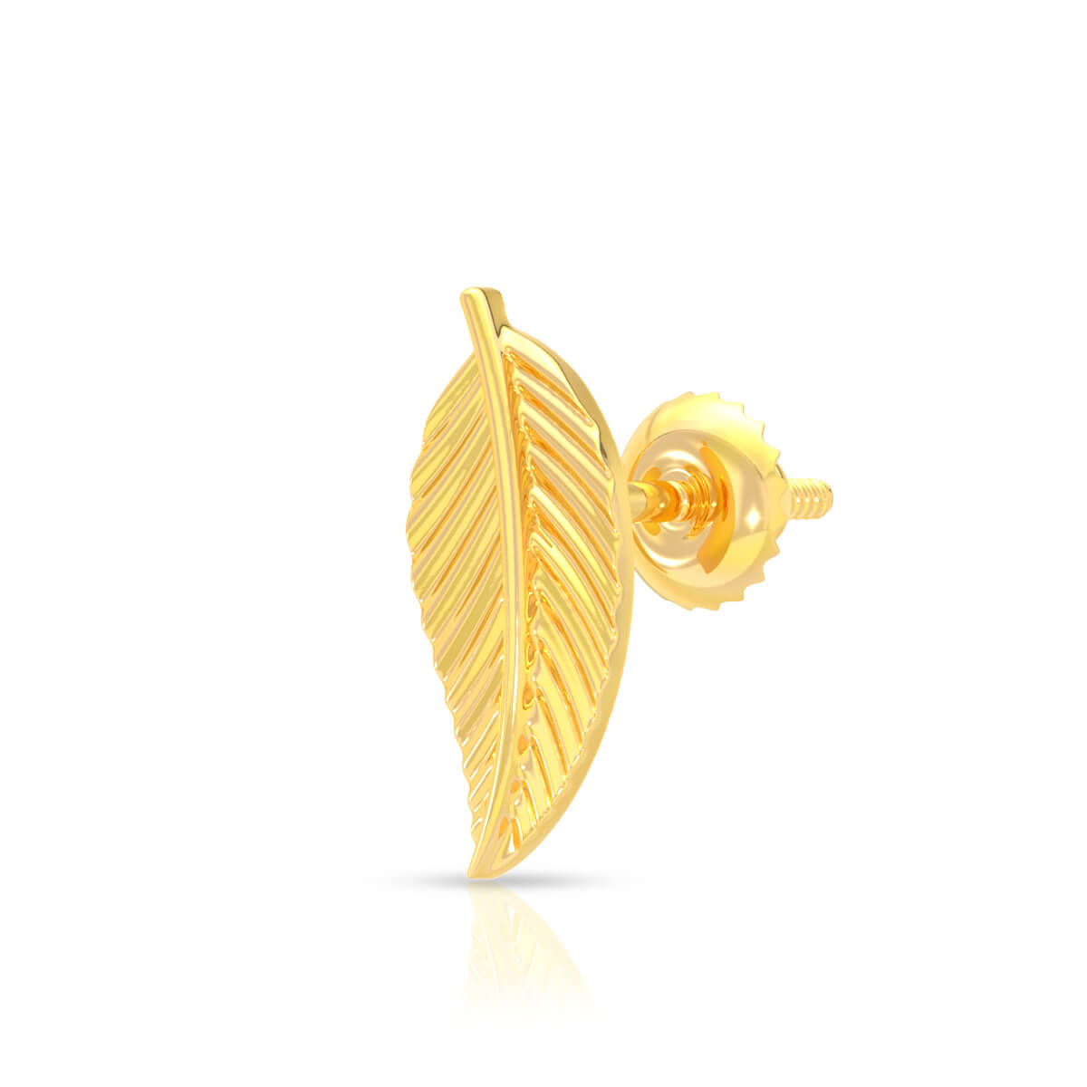 Exquisite Luxe Leaf 22K Gold Studs