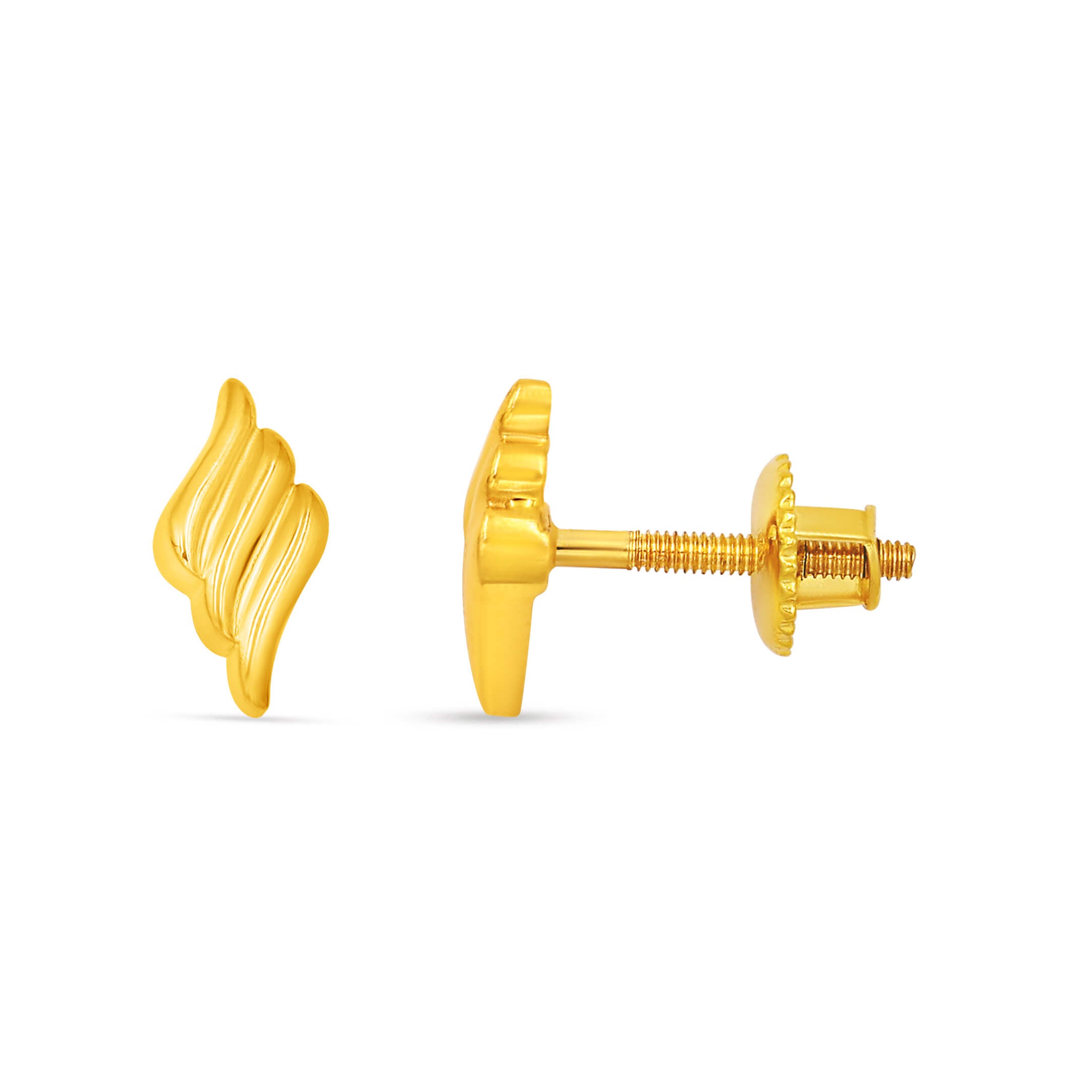 Magnetic Twirl 22K Gold Studs