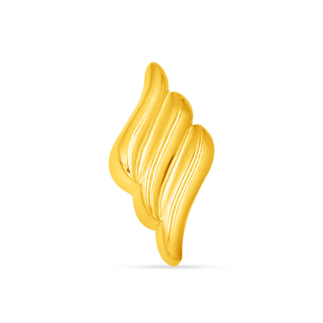 Magnetic Twirl 22K Gold Studs