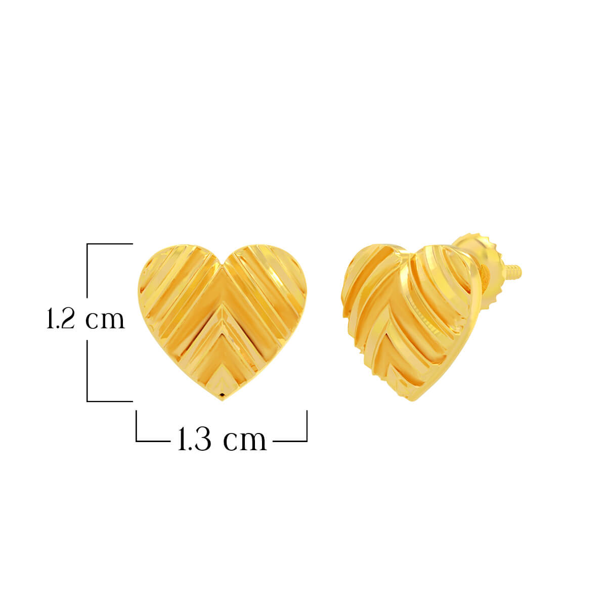 Amiable Lustre 22K Gold Studs