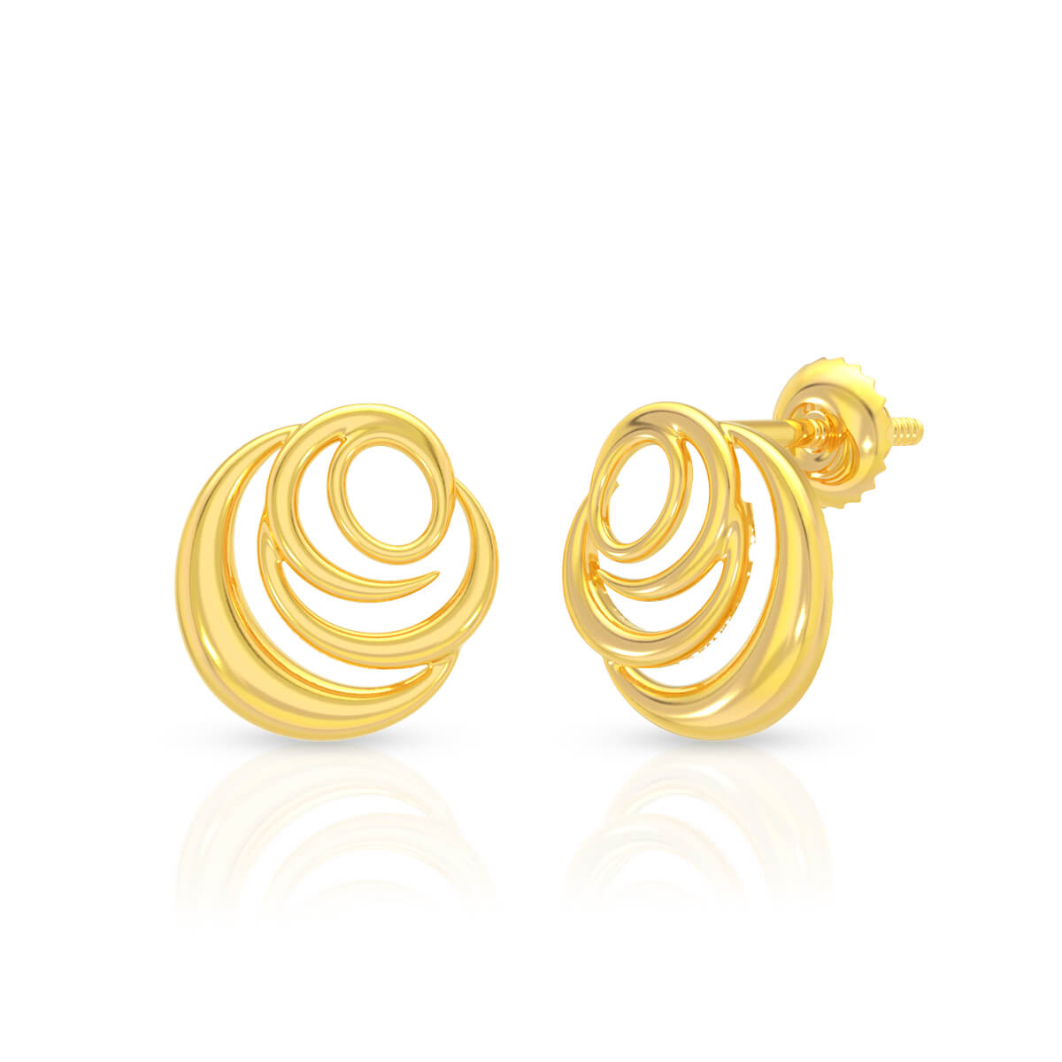 Petal Lustre 22K Gold Studs