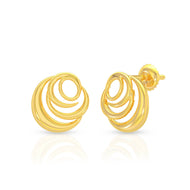 Petal Lustre 22K Gold Studs