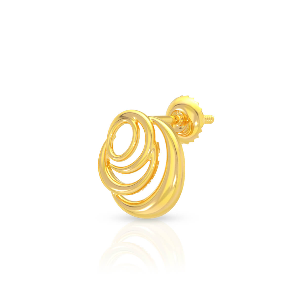 Petal Lustre 22K Gold Studs