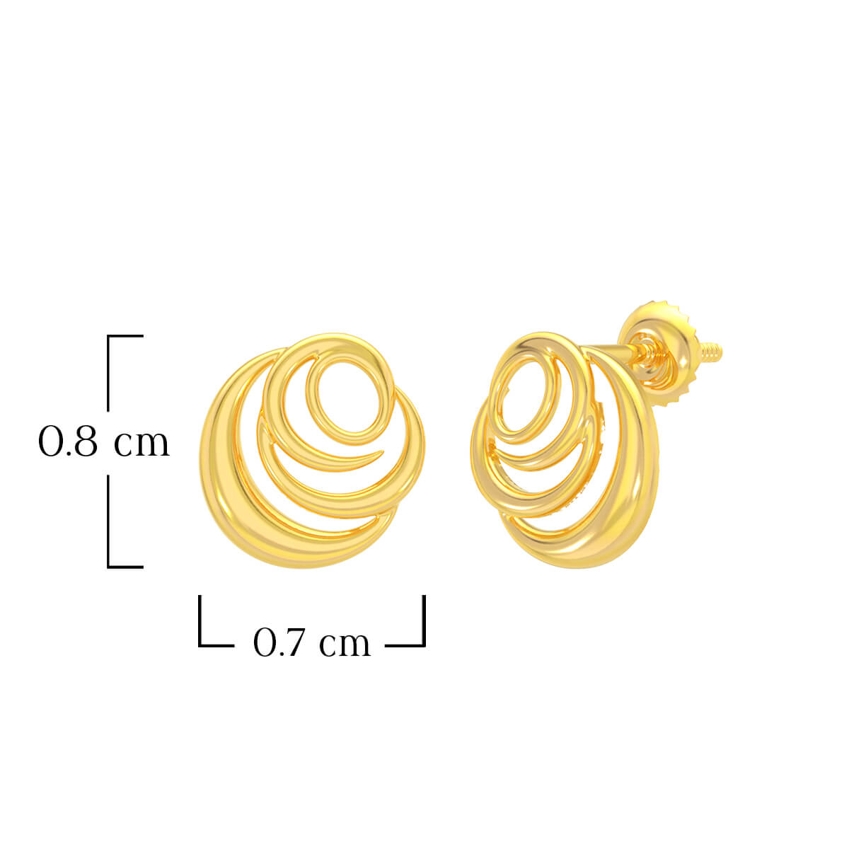 Petal Lustre 22K Gold Studs